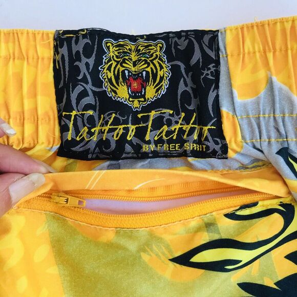 Tattoo Tattoo By Free Spirit Tiger Board Shorts Swim Trunks Size XL EUC - Picture 7 of 10